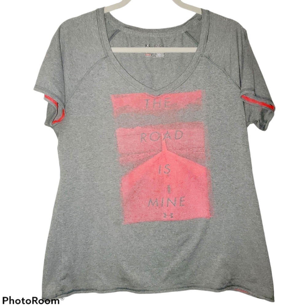 Under Armour heatgear Crop Sleeve Semi-Fitted Tee 490